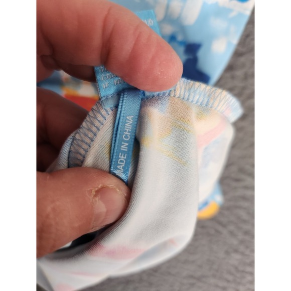 J. McLaughlin Blue Nautical Sailboat Catalina Cloth Wavesong Top 3/4 Sleeve Sz L - Picture 9 of 9